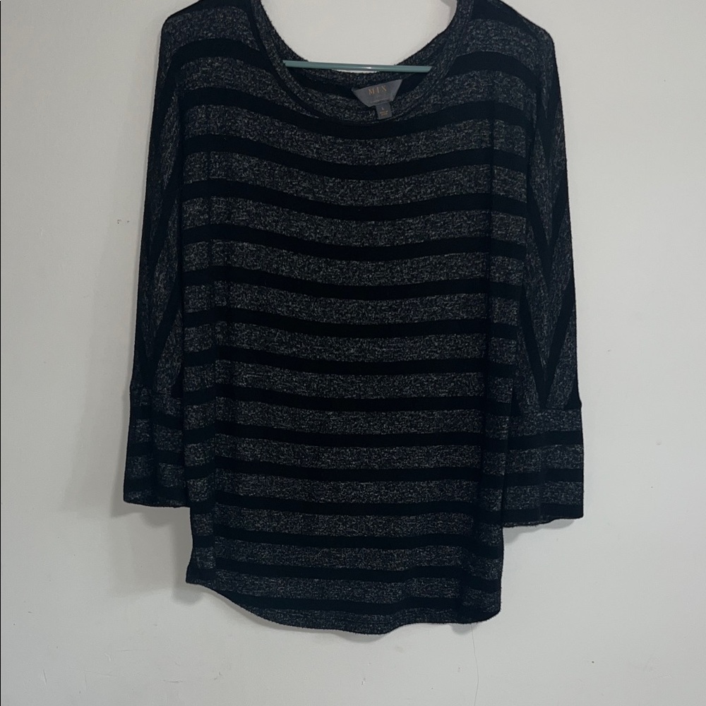 MT Black and Gray Striped Sweater